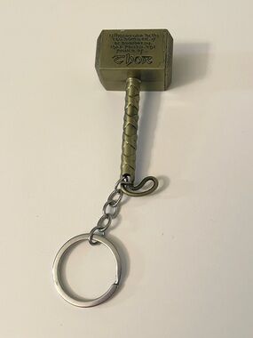 Marvel Thor Mjolnir Hammer Bottle Opener Keychain - Bronze Metal